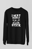 Lakros Baskılı Unisex Siyah Sweatshirt