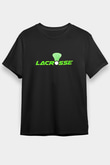 Lakros Baskılı Unisex Siyah Tişört - Tshirt