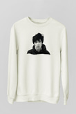 Lan Brown Baskılı Beyaz Unisex Sweatshirt