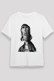Lan Brown Baskılı Unisex Beyaz Tişört - Tshirt