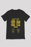 Lan Brown Baskılı Unisex Siyah V Yaka Tişört - Tshirt