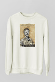 Larry Tesler Alıntı Baskılı Unisex Ekru Sweatshirt