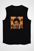 Lauryn Hill Baskılı Unisex Siyah Kolsuz Tişört