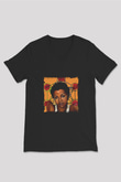 Lauryn Hill Baskılı Unisex Siyah V Yaka Tişört