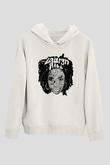 Lauryn Hill Beyaz Unisex Kapşonlu Sweatshirt