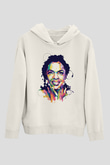 Lauryn Hill Beyaz Unisex Kapüşonlu Sweatshirt