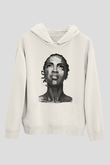 Lauryn Hill Beyaz Unisex Kapüşonlu Sweatshirt