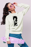 Lauryn Hill Beyaz Unisex Sweatshirt