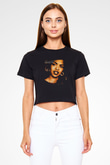 Lauryn Hill Siyah Crop Top Tişört