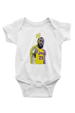 Lebron James Baskılı Beyaz Unisex Bebek Body - Zıbın