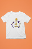 Lebron James Baskılı Beyaz Unisex Beyaz Çocuk Tişört - Tshirt