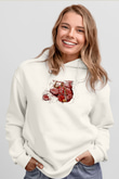 Lebron James Baskılı Beyaz Unisex Kapüşonlu Sweatshirt