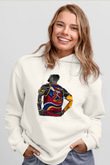 Lebron James Baskılı Beyaz Unisex Kapüşonlu Sweatshirt