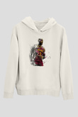 Lebron James Baskılı Beyaz Unisex Kapüşonlu Sweatshirt