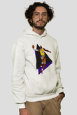 Lebron James Baskılı Beyaz Unisex Kapüşonlu Sweatshirt