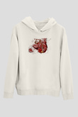 Lebron James Baskılı Beyaz Unisex Kapüşonlu Sweatshirt