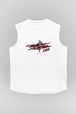 Lebron James Baskılı Beyaz Unisex Kolsuz Tişört - Tshirt