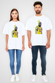 Lebron James Baskılı Beyaz Unisex Oversize Tişört - Tshirt