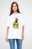 Lebron James Baskılı Beyaz Unisex Oversize Tişört - Tshirt