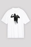 Lebron James Baskılı Beyaz Unisex Oversize Tişört - Tshirt