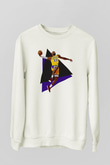 Lebron James Baskılı Beyaz Unisex Sweatshirt