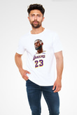 Lebron James Baskılı Unisex Beyaz Tişört - Tshirt