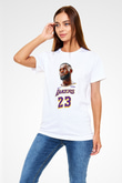 Lebron James Baskılı Unisex Beyaz Tişört - Tshirt