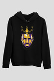 Lebron James Baskılı Unisex Siyah Kapüşonlu Sweatshirt