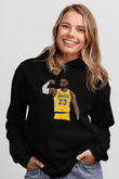 Lebron James Baskılı Unisex Siyah Kapüşonlu Sweatshirt