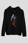 Lebron James Baskılı Unisex Siyah Kapüşonlu Sweatshirt