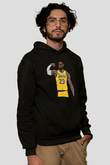 Lebron James Baskılı Unisex Siyah Kapüşonlu Sweatshirt