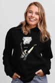 Lebron James Baskılı Unisex Siyah Kapüşonlu Sweatshirt