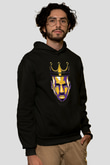 Lebron James Baskılı Unisex Siyah Kapüşonlu Sweatshirt