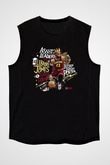 Lebron James Baskılı Unisex Siyah Kolsuz Tişört - Tshirt