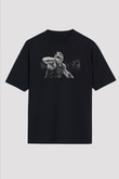 Lebron James Baskılı Unisex Siyah Oversize Tişört - Tshirt