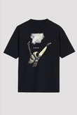 Lebron James Baskılı Unisex Siyah Oversize Tişört - Tshirt