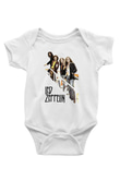Led Zeppelin Baskılı Beyaz Unisex Bebek Body - Zıbın