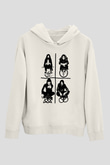 Led Zeppelin Beyaz Unisex Kapşonlu Sweatshirt