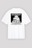 Led Zeppelin Beyaz Unisex Oversize Tişört T-Shirt
