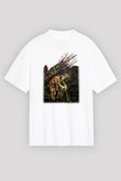 Led Zeppelin Beyaz Unisex Oversize Tişört T-Shirt