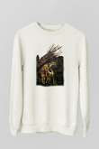 Led Zeppelin Beyaz Unisex Sweatshirt