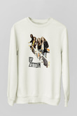 Led Zeppelin Beyaz Unisex Sweatshirt
