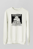 Led Zeppelin Beyaz Unisex Sweatshirt