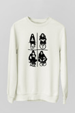 Led Zeppelin Beyaz Unisex Sweatshirt