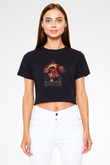Led Zeppelin Siyah Crop Top Tişört