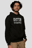 Led Zeppelin Siyah Unisex Hoodie