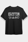Led Zeppelin Siyah Unisex Tişört T-Shirt - TişörtFabrikası