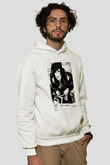 Lee Aaron Beyaz Unisex Kapşonlu Sweatshirt