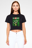 Left 4 Dead Siyah  Crop Top Tişört