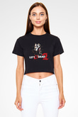 Left 4 Dead Siyah Crop Top Tişört